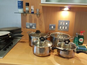 Fridge, microwave, oven, toaster