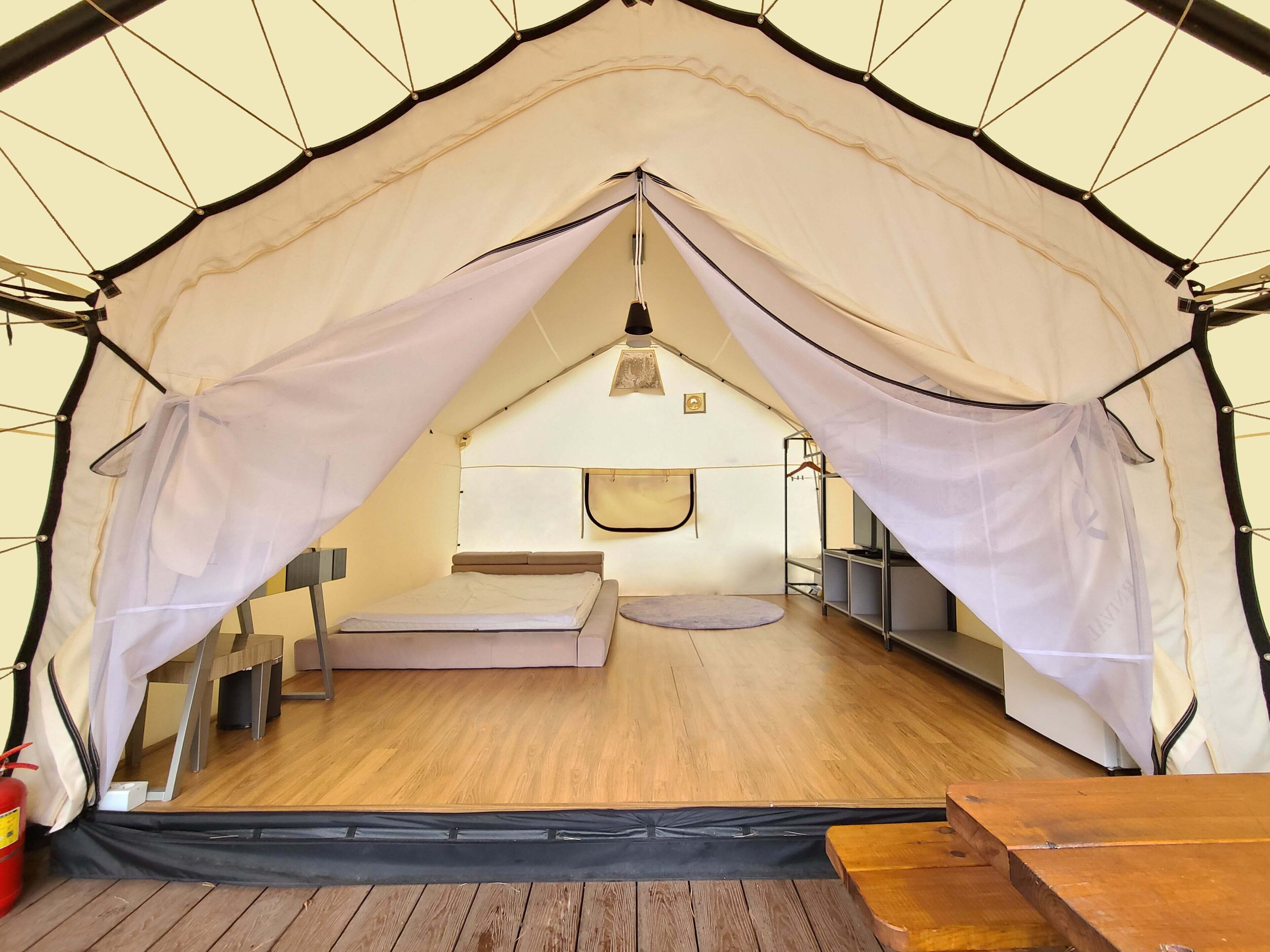 帐篷房 (Glamping - Bed) | 特色装修、免费 WiFi、床单
