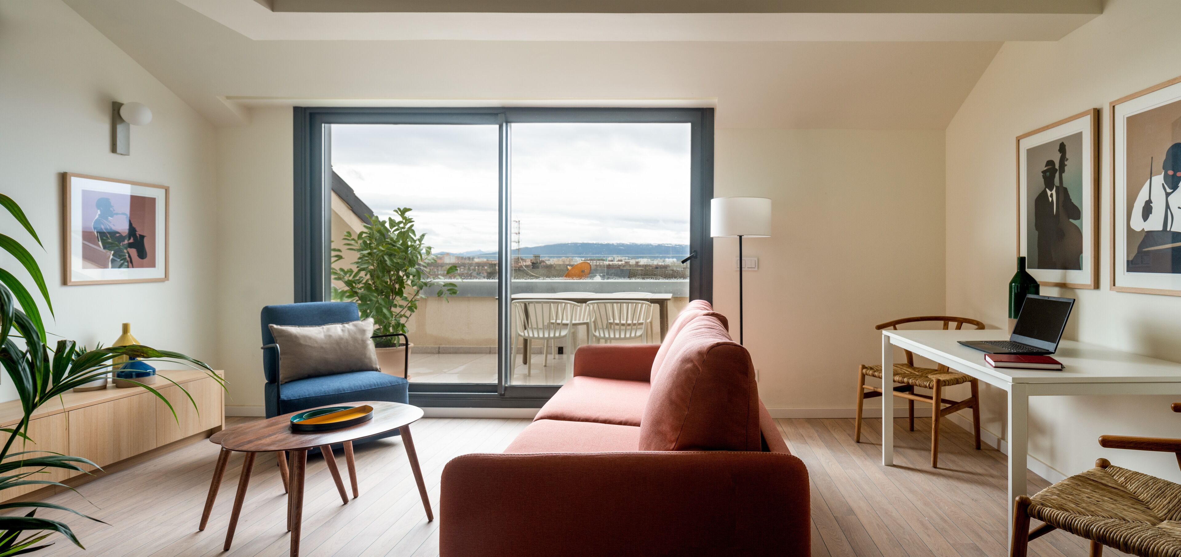 Penthouse, 2 Bedrooms, Terrace | Living area | 40-inch TV with digital channels