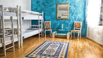 Blackout curtains, iron/ironing board, free WiFi, bed sheets