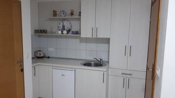 Estudi Deluxe (3) | Cuina privada | Frigorífic, microones, forn i trona