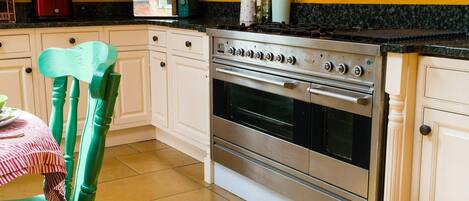 Apartamento | Cocina privada | Frigorífico, microondas, horno y placa de cocina