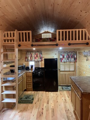 Jääkaappi, mikroaaltouuni, uuni, liesi