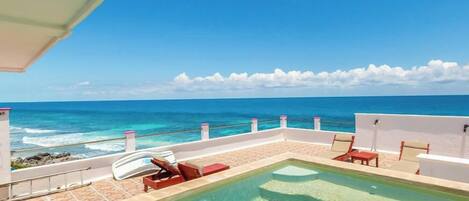 Outdoor pool, a rooftop pool