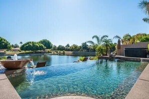 Outdoor pool, a heated pool