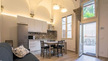 Classic-Apartment | Wohnbereich | Flachbildfernseher