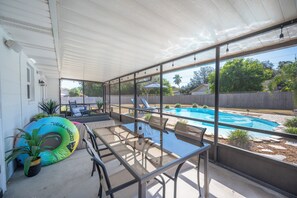 Outdoor pool, a heated pool