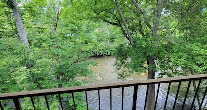 On the Little River in the heart of Townsend, with a beautiful view!
