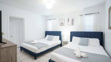 3 bedrooms, iron/ironing board, travel cot, WiFi