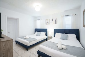 3 bedrooms, iron/ironing board, travel cot, WiFi