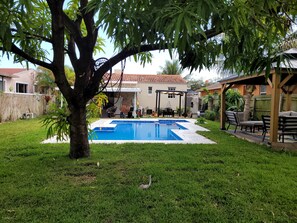 Outdoor pool, a heated pool