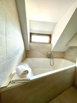 Regadera, secadora de cabello, toallas, papel de baño 