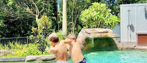 Outdoor pool, a heated pool