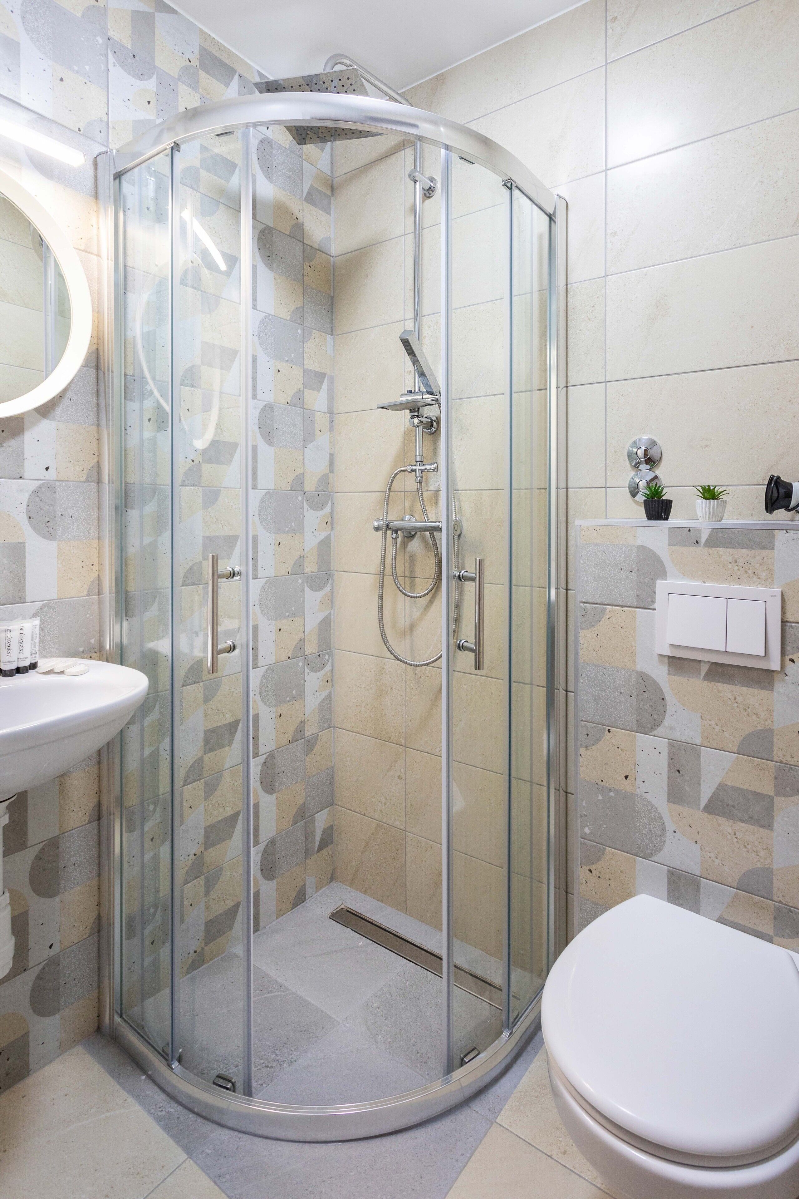 Hair dryer, soap, shampoo