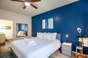 3 bedrooms, in-room safe, iron/ironing board, travel crib
