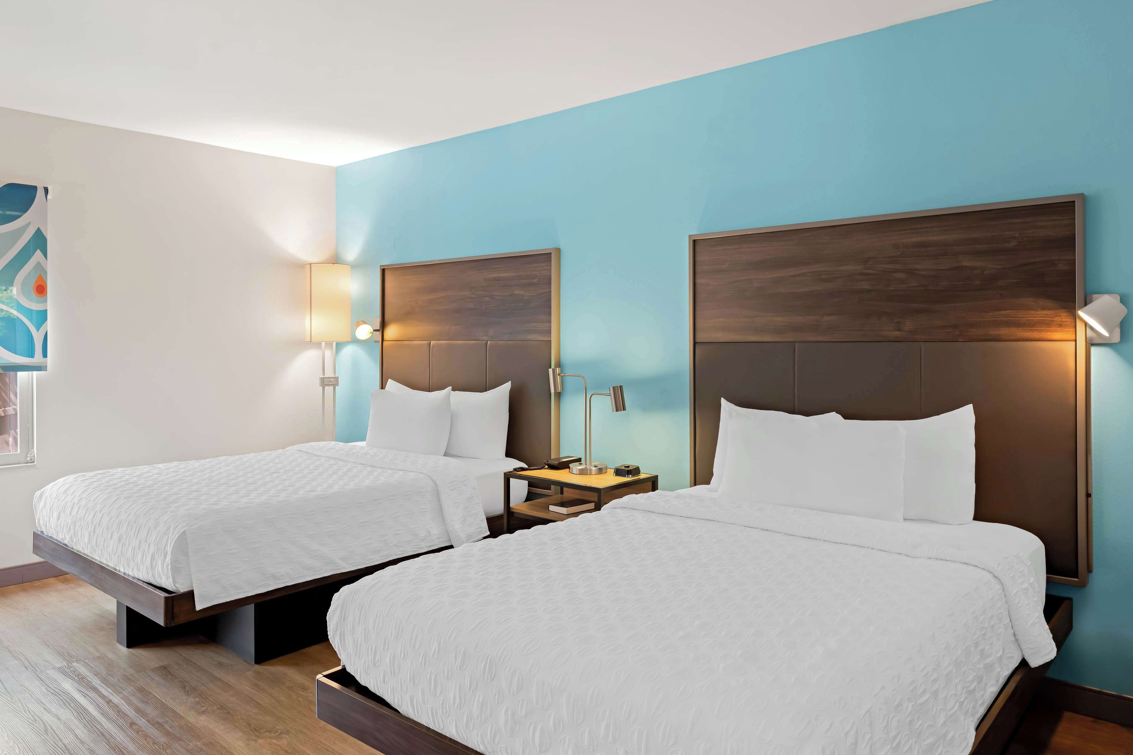 Escritorio, espacio para trabajar con laptop y cortinas blackout 