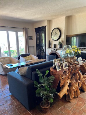 تلفزيون ذكي، مدفأة، مشغل دي في دي، كُتُب