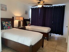 2 bedrooms, in-room safe, desk, iron/ironing board
