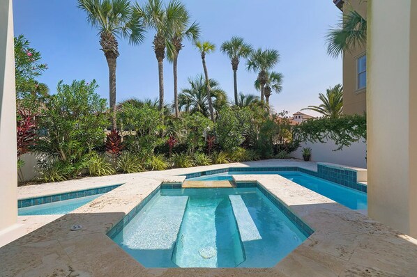A heated pool