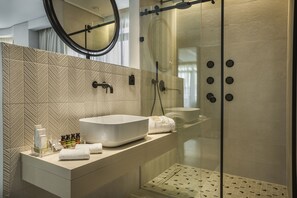 Dusche, Hydromassagedusche, Designer-Toilettenartikel, Haartrockner