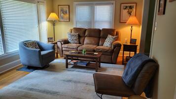 TV connectée, cheminée, Netflix, livres