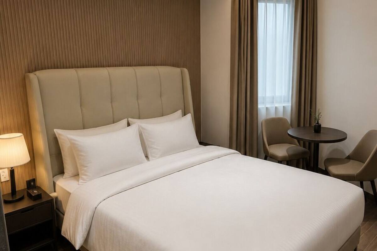 Deluxe Double Room | Premium bedding, down comforters, laptop workspace, WiFi (free)