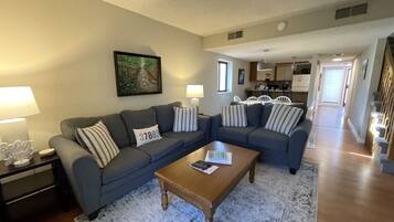 Smart TV, DVD player, books, video library