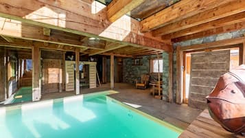 Indoor pool, a heated pool