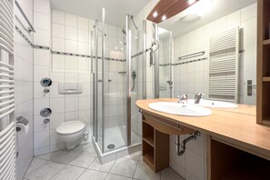 Shower, hair dryer