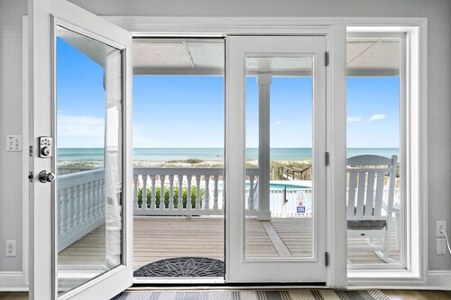 Sea2Sky by Carolina Getaway | Oceanfront Home w/ Private Pool & Heated Spa