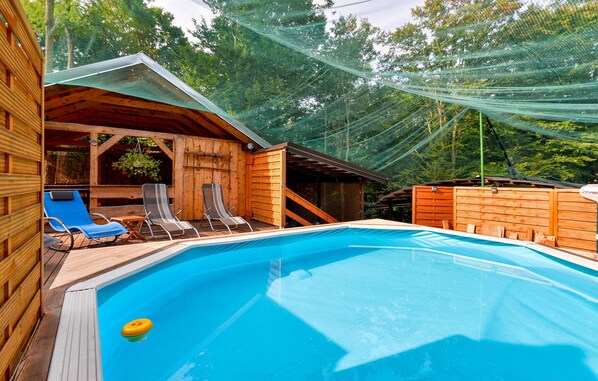 A heated pool