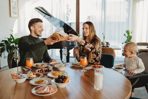 Daily buffet breakfast (EUR 16 per person)