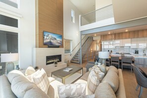 TV, fireplace, DVD player