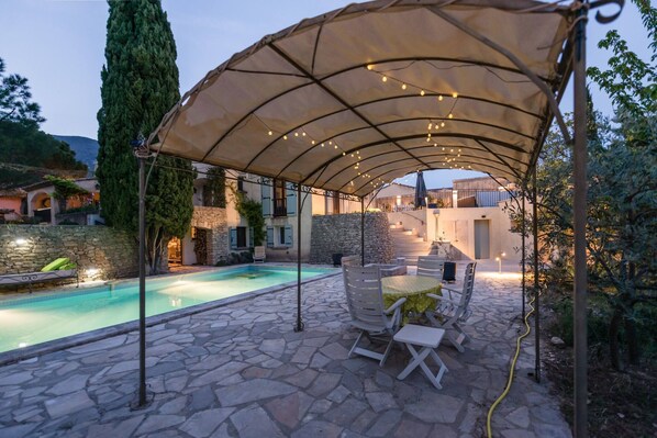 A heated pool