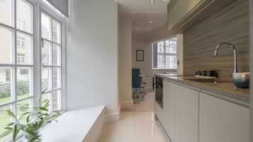 Monolocale Luxury, bagno in camera, vista fiume (Apt 17 - City Centre ) | Cucina condivisa
