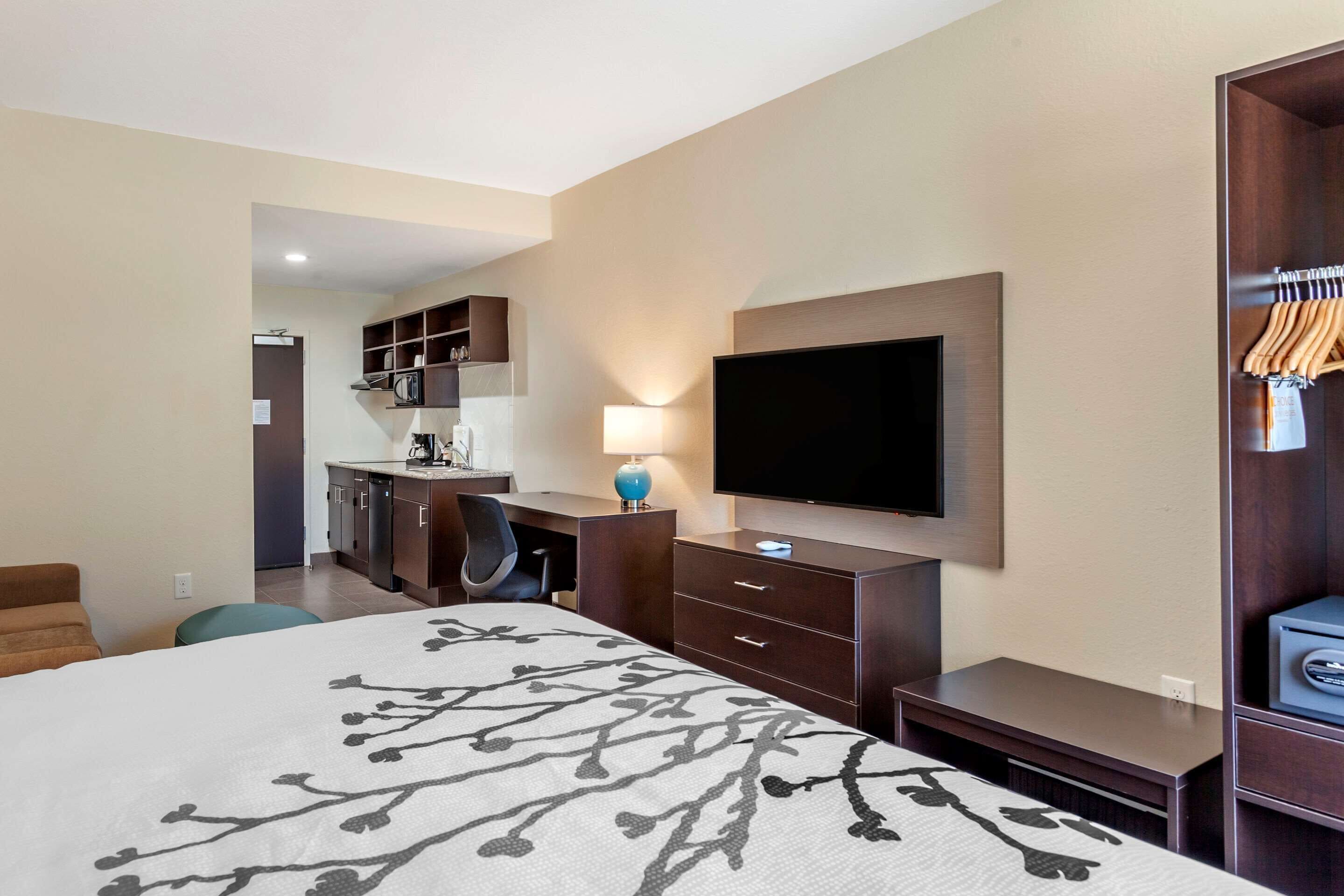 suite, 1 king bed with sofa bed, non smoking (efficiency) | in-room safe, desk, wifi, bed sheets