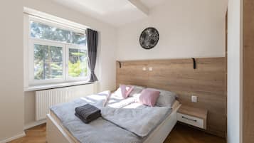 Superior-Apartment, 1 Schlafzimmer, KĂŒche (5) | Allergikerbettwaren, Betten mit Memory-Foam-Matratzen, kostenloses WLAN