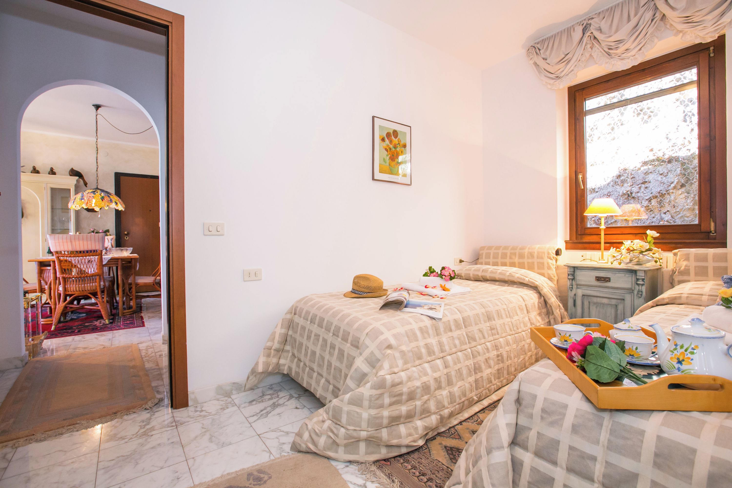 Family Apartment, 2 Bedrooms, Fireplace, Mountainside (Veranda di Menaggio) | 2 bedrooms, iron/ironing board, WiFi (surcharge), bed sheets