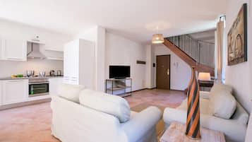 Familienapartment, Mehrere Schlafzimmer (Casa Al Prato Apt. G) | Wohnbereich