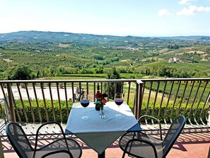 Deluxe Double Room, Balcony, Mountain View | Balcony view - Villa Bellavista Alba (Alba)