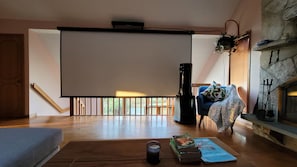 Smart TV, fireplace, video games