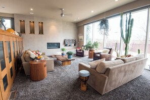 Smart TV, fireplace, video games, Netflix