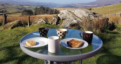 Restored Welsh cottage, pet friendly, wood burning stove, walks from the door.