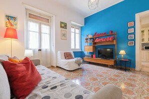 Apartment, 1 Bedroom | Living area | Flat-screen TV - La Casa dei Colori by Wonderful Italy (Turin)