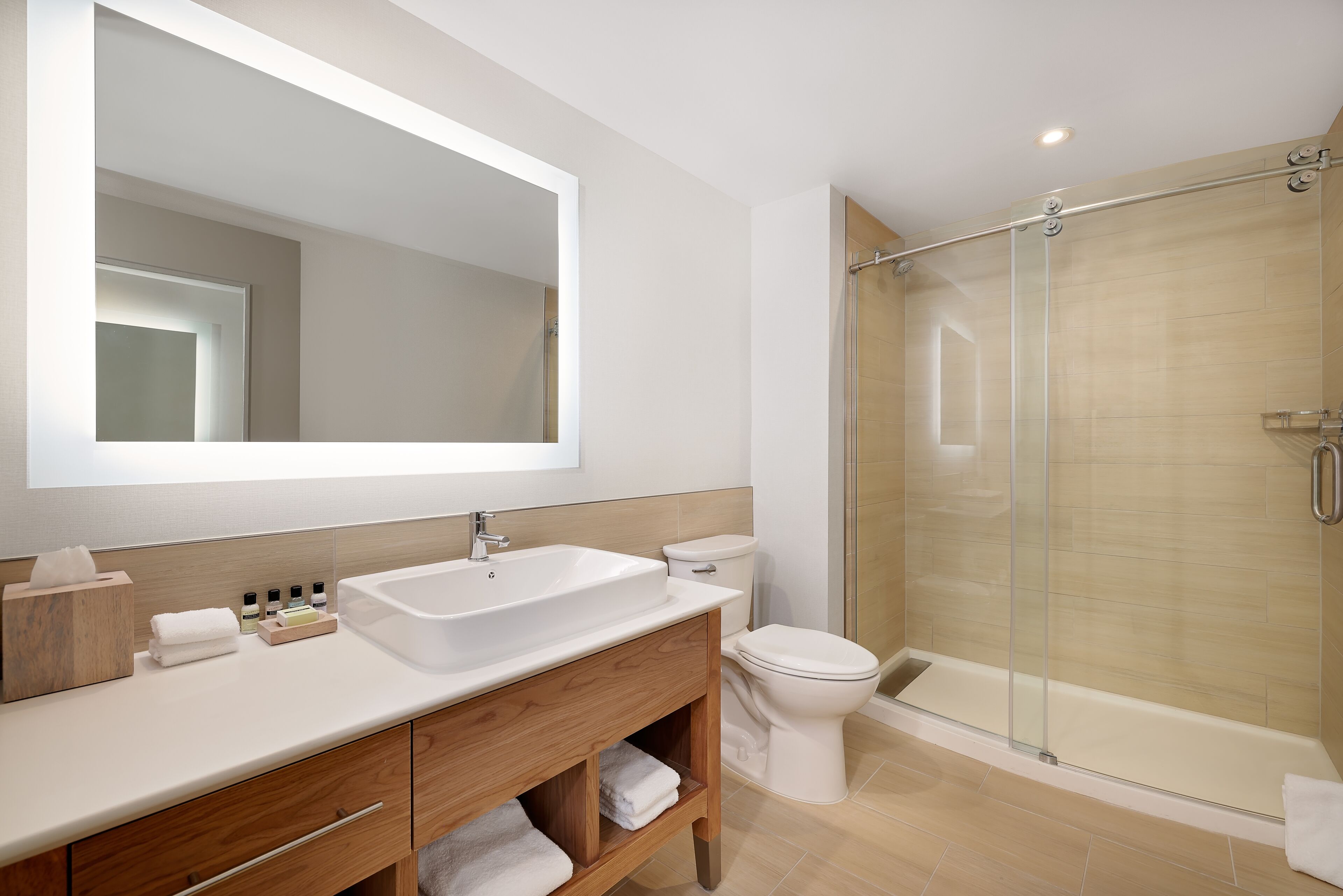 shower, free toiletries, hair dryer, bathrobes