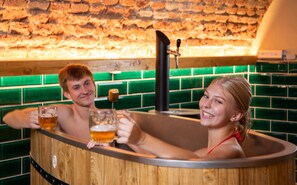 Indoor spa tub