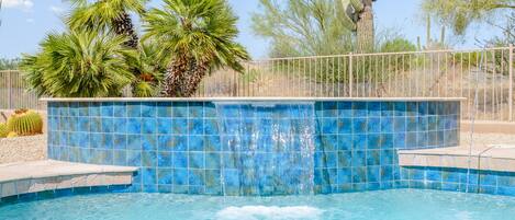 A heated pool