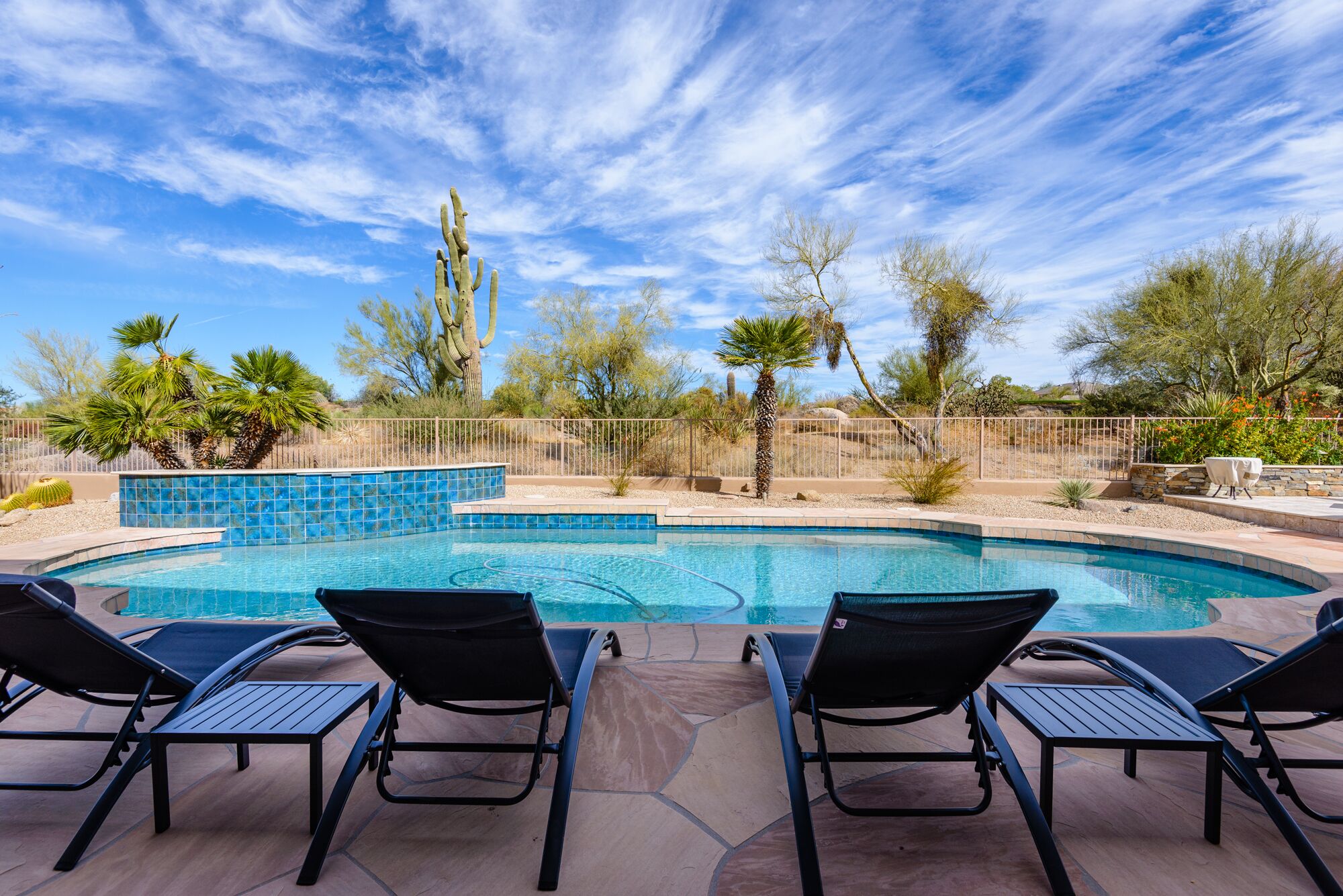A heated pool