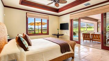 2 bedrooms, iron/ironing board, travel crib, internet