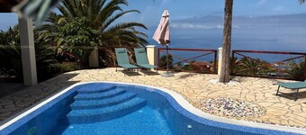 Villa with spectacular sea views, heated saltwater pool, dreamlike garden 